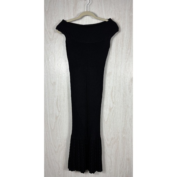 Torrid Black Premium Off-Shoulder Knit Bodycon Dress Size 10/12 Plus Party - Picture 6 of 11